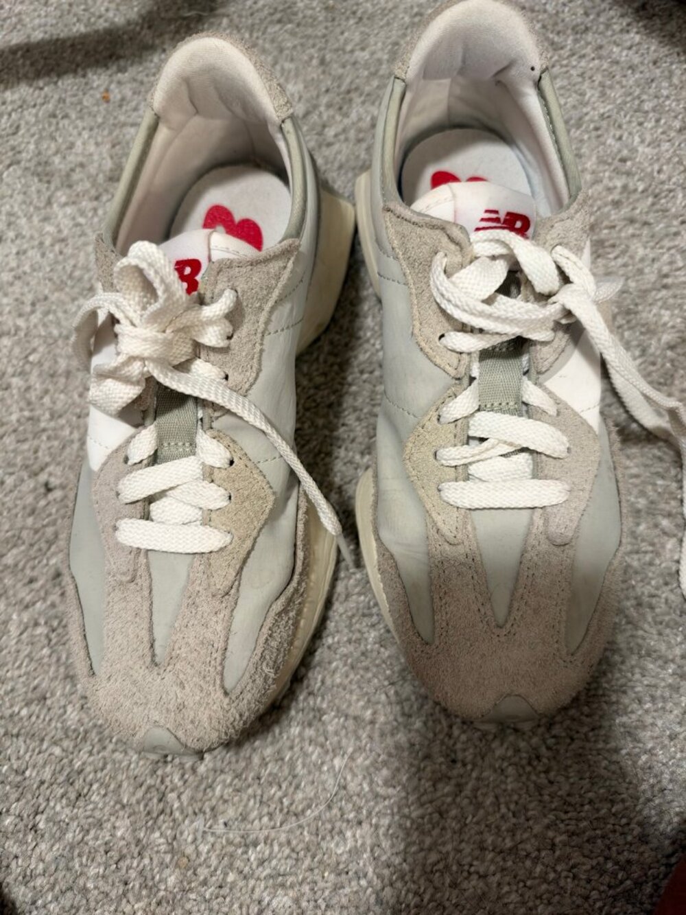 New Balance 327 Women's 8 Light Grey Sage Suede Sneakers U327LM